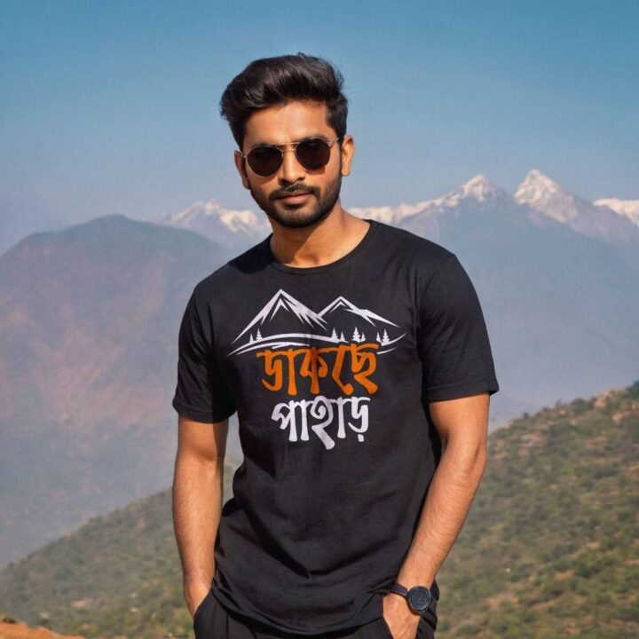 Dakche Pahar 2.0 (Men) - Bengali Printed T-Shirt