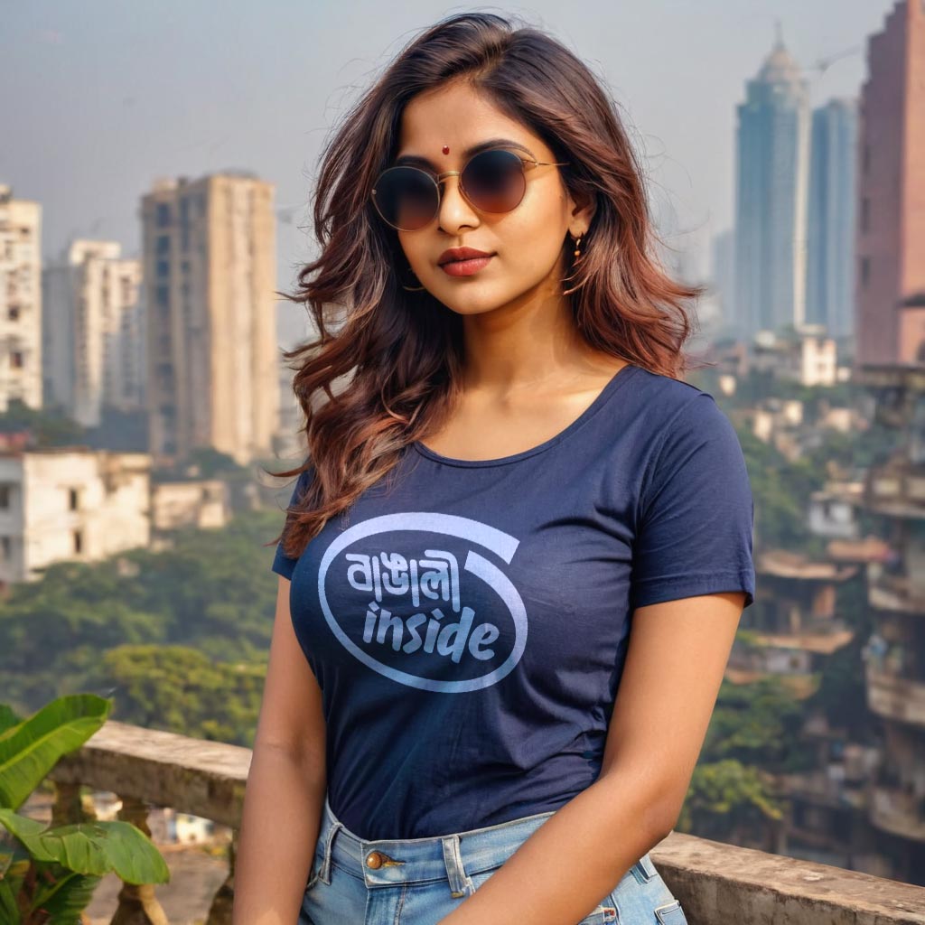 Bangali Inside (Women) – Bengali Printed T-Shirt